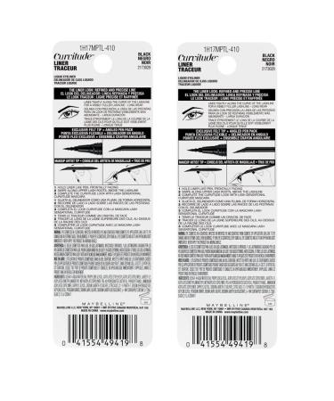 Maybelline New York Curvitude Liquid Eyeliner Black 410 - Pack of 2 | Long-Lasting Formula - Buy Online on SooperMarket.com
