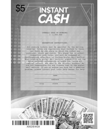 Pregnancy Announcement Lottery Scratch-Off Tickets - 10 Pack | Authentic 4x6 Design for Baby Announcements | Great for Grandparents Future Dad & Friends - Buy Online on SooperMarket.com