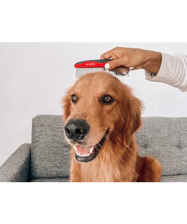 Tuff Pupper Dog Grooming Comb - Remove Dead, Matted Hair Safely| Ergonomic Detangling Comb with No-Slip Handle| Gentle on Skin - Buy Online on SooperMarket.com