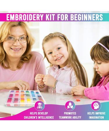 Atteret Embroidery Floss Kit - 108 Colors - Cotton and Metallic Threads - Organizer Storage Box - DMC Color Coding - Cross Stitch, Friendship Bracelets, String Crafts - Buy Online on SooperMarket.com