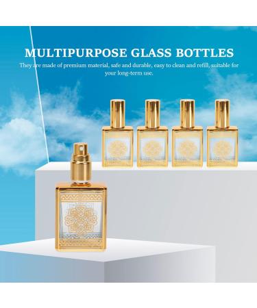FRCOLOR 4PCS Refillable Travel Perfume Bottles - Mini 0.5oz Golden Perfume Spray for International Shipping - Buy Online on SooperMarket.com