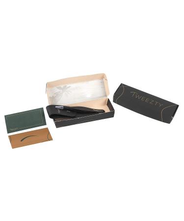 Tweezty Pointed Tweezers - Black Ingrown Hair and Splinter Remover - Professional Precision Tweezers for Eyebrows and Fine Hair - Buy Online on SooperMarket.com