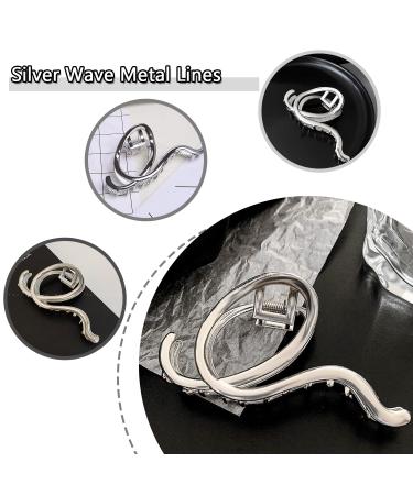 Punk Style Metal Silver Hair Claw Barrette - Irregular Hair Clip for Women, Hair Accessory 1Pcs - Buy Online on SooperMarket.com