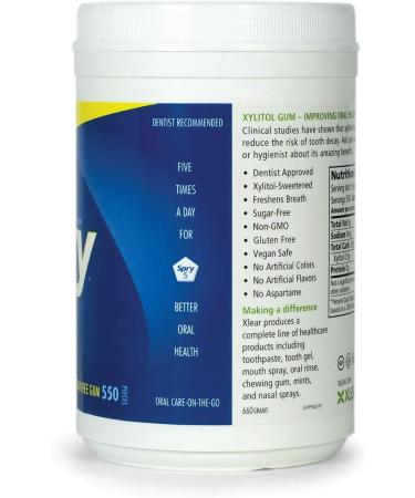 Spry Fresh Natural Xylitol Chewing Gum Dental Defense System Aspartame-Free Sugar Free Gum (Peppermint 550 Count - Pack of 1) - Buy Online on SooperMarket.com