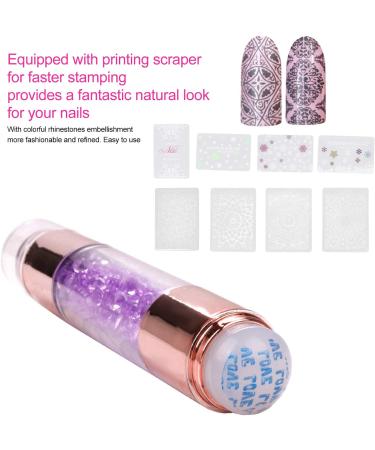4-Piece Nail Stamper Set with Silicone Stamp Pens for Manicure Art - Double Ended Design with Nail Seal Plate for Home and Salon Use - Buy Online on SooperMarket.com
