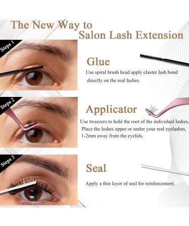 Missicee 2 in 1 Bond and Seal Lash Glue for DIY Cluster Lashes - Super Strong Hold, Latex-Free, Waterproof Formula for Sensitive Eyes | 72Hr Hold - Buy Online on SooperMarket.com