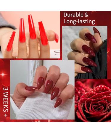 Dip Powder Set Honey Joy - 6 Color Glitter Dipping Powder Collection for Classic Red Manicure - Nail Art DIY Salon Kit, No Need for Nail Lamp - Great Gifts for Women - Buy Online on SooperMarket.com