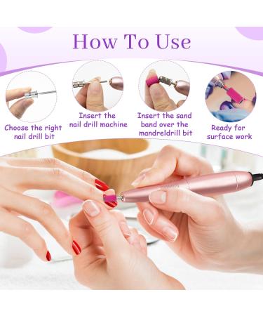 100Pcs 240 Grit Sanding Bands for Nail Drill - Extra Fine Zebra Nail Sanding Bands Set for Manicures & Pedicures - Buy Online on SooperMarket.com
