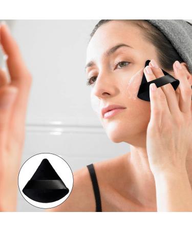 12 Pcs Powder Puff Makeup Triangle Powder Puff Soft Powder Puffs Sponge Reusable Makeup Triangle Sponges with Strap for Loose Powder Body Eyes Cosmetic Foundation Wet Dry Makeup Tool Black - Buy Online on SooperMarket.com