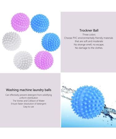 6 Pieces Tumble Dryer Balls Silicone Laundry Balls Anti-Tangle Reusable Washing Machine Balls for Home Washing Machine Quick Drying - Buy Online on SooperMarket.com