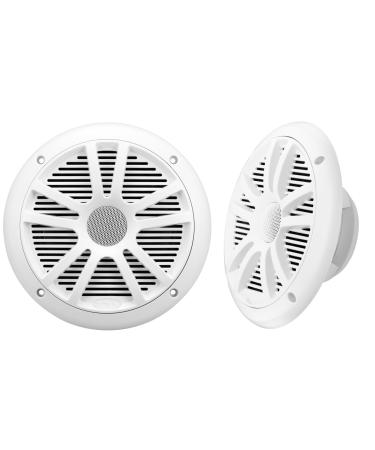 BOSS Audio Systems MR6W 180 Watt Per Pair, 6.5 Inch, Full Range, 2 Way Weatherproof Marine Speakers Sold in Pairs, White