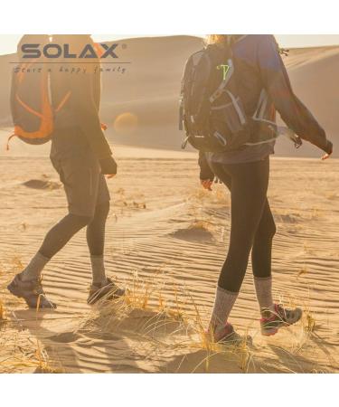 SOLAX Women's Merino Wool Hiking Socks - 2 Pairs Outdoor Trail Crew Socks (Medium, Navy) - Buy Online on SooperMarket.com