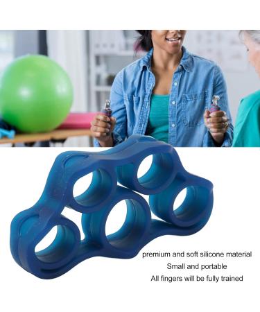 Finger Exerciser Skin Friendly Finger Trainer 2Pcs High Flexibility for Recovery (Dark Blue 11LB) - Buy Online on SooperMarket.com