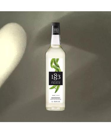 1883 Maison Routin Premium Peppermint Syrup 1L Bottle - Ideal for Cocktails, Mocktails, Coffee, Tea, Hot Chocolate & Desserts - Buy Online on SooperMarket.com