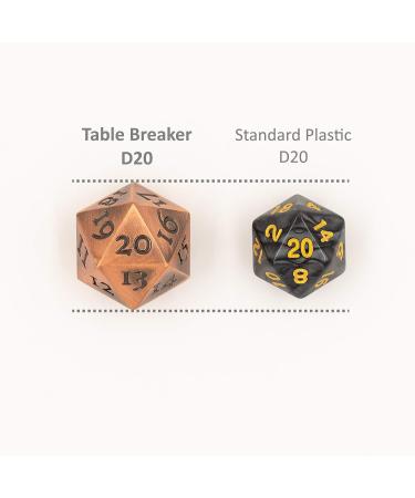 Bronze Copper Extra Large D20 Spindown Dice for MTG Commander EDH - Heavy Metal Life Counter - Buy Online on SooperMarket.com