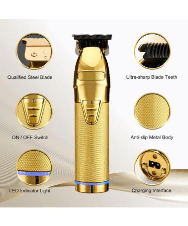 Buy Gold Hair Clippers for Men - Cordless Hair Cutting Trimmer Kit with Guide Combs & Beard Styling Tool - Buy Online on SooperMarket.com