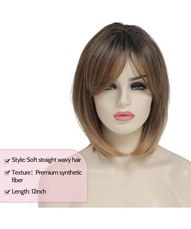 MORICHY Synthetic Hair Topper 12'' - Ombre Brown 3 Color Tone - Big Base Cover - Hair Volume Booster - Buy Online on SooperMarket.com