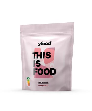 Yfood powder Fresh Berry delicious drinking meal for on the go this is food powder 25g protein 17 meals 26 vitamins and minerals 1.5kg bag taste berry