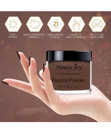 28g/Box Maroon Brown Coffee Dipping Powder No Lamp Cure | Gel Polish Effect | Smooth Finish (No.18) - Buy Online on SooperMarket.com