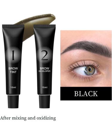 Eyebrow Tint Kit Black Hen-na Semi-Permanent Professional Brow Tint Kit Long-Lasting and Safe Results Eyebrow Dye DONG RHYME Multi-Purpose Eyelash Tint Kit Easy to Use at Home - Buy Online on SooperMarket.com