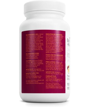Bariatric Advantage Chewable Iron 29mg with Vitamin C - Passion Fruit-Flavored - 180 Chewable Tablets - Buy Online on SooperMarket.com