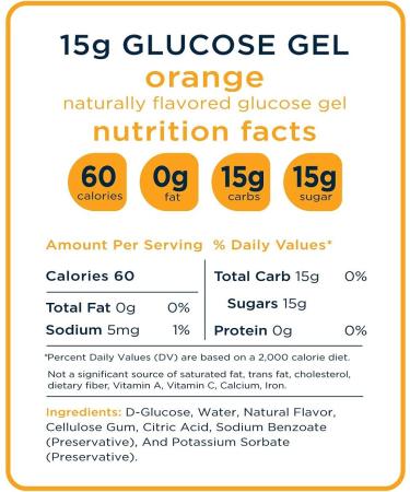 Transcend Glucose Gel Packs - Orange - 15 Pack (1.1oz Each) - FSA/HSA Eligible - Made in USA - Blood Sugar Support for Diabetics - Buy Online on SooperMarket.com