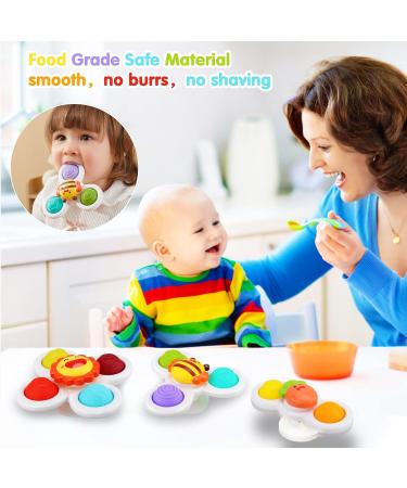 AIUOKYA 6 PCS Suction Cup Spinner Toys | Simple Dimple Suction Toy for Kids | Silicone Bubbles | Bath & Window Play | Baby Toys 1+ Years - Buy Online on SooperMarket.com