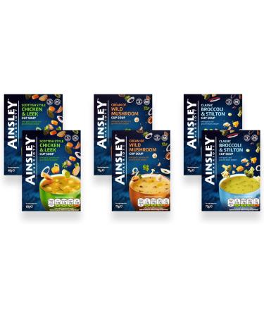 Instant Cup Soup Bundle with Chicken & Leek x2 Mushrooms x2 and Broccoli & Stilton x2 (Pack of 6 - Total of 18 Sachets) - Buy Online on SooperMarket.com