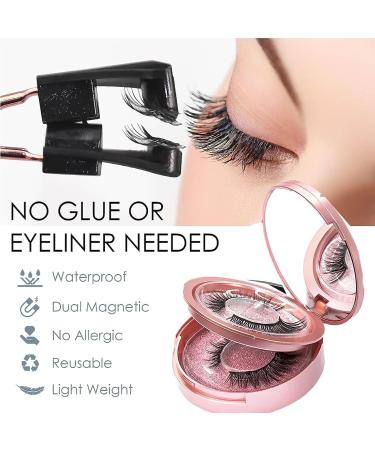 Magnetic Lashes Magnetic Eyelashes Dual Magnetic Lashes Eyelashes Beauty Magnetic Lashes Natural Look with Applicator Tweezers Reusable No Glue or Liner Needed Easy to Wear #5-diamond - Buy Online on SooperMarket.com