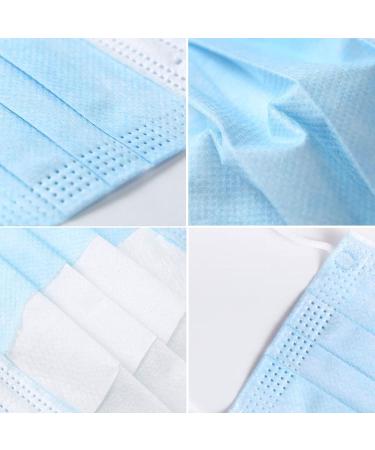 NU R Disposable Face Mask 3Ply Mask with Filter Layer and Elastic Earloop Retail 50pcs/box BLUE 400PCS - Buy Online on SooperMarket.com