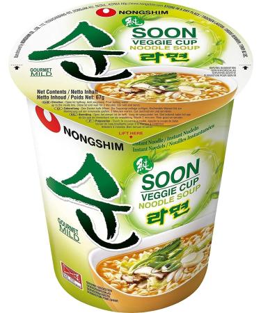 CNMART Nong Shim Soon Veggie Cup Instant Noodle Soup 67g (Pack of 6) - Buy Online on SooperMarket.com