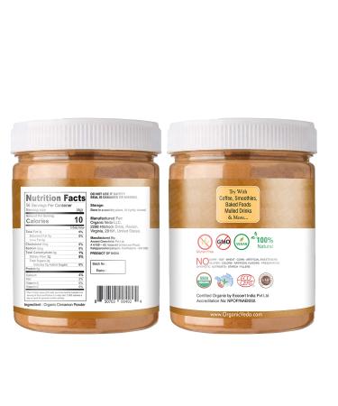 Organic Veda Cinnamon Powder - 100% Pure & Organic Ground Cinnamon Bark - 8 oz - Ideal for Cooking, Baking, Coffee & Tea - Buy Online on SooperMarket.com