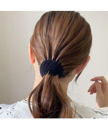 Hair Ring Bun - Sorcery Hair Clamp Avian roosts Styled Clips | Non-Skid Design Mobile roosts Plate Hairpin Expandable Ponytail Holder Hair Ornaments for Ladies Females 5.5 Inches Black - Buy Online on SooperMarket.com
