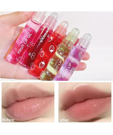 Aaiffey Hydrating Plumping Lip Oil Fruit-Flavored Roll-on Lip Balm Kit - 4pcs - Buy Online on SooperMarket.com