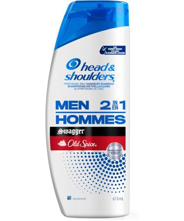 Head and Shoulders Mens 2 in 1 Dandruff Shampoo and Conditioner Anti-Dandruff Treatment Old Spice Swagger for Daily Use Paraben Free 613 mL - Buy Online on SooperMarket.com