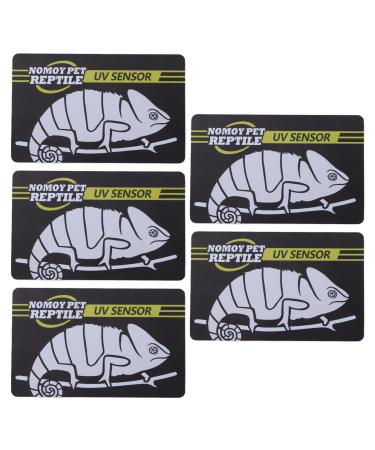 Pssopp 5pcs UV Rapid Test Card Rapid Test UVB Sensor Reptile Heating Lamp Photochromic UVB Card Display