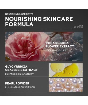 Mens BB Cream Foundation Mens Concealer Colour Correcting Cream Tinted Moisturiser Mens BB Cream SPF15+ Mens Face Moisturiser for Cover Blemishes Hydration BB Cream Foundation Even Skin Tone - Buy Online on SooperMarket.com
