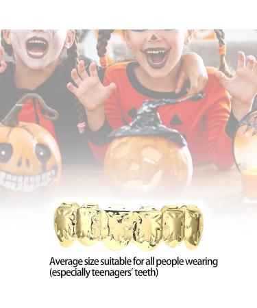 Halloween Hip Hop Teeth Hip Hop Tooth Brass Gold-plated Ion Plating for Outdoor Activities for Party for Home for Concert(gold) - Buy Online on SooperMarket.com
