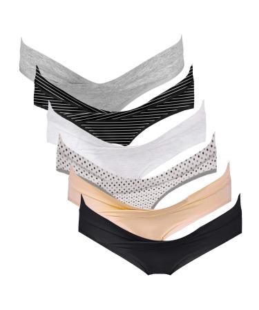 Intimate Portal Maternity Knickers | Pregnancy Postpartum Underwear | Under Bump Cotton Bikini Pants 12 6-pk Inspiration