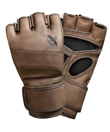 Hayabusa T3 LX Leather 4oz MMA Fight Gloves for Men & Women Medium Brown