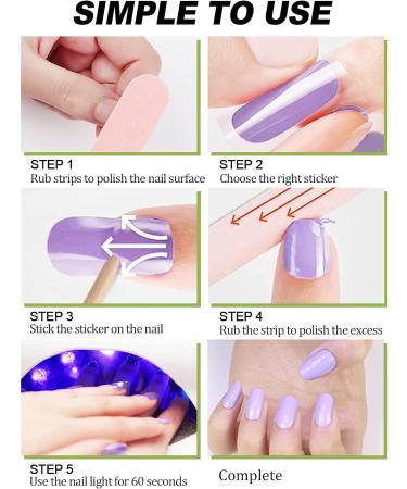 Kalolary Lavender Gel Nail Polish Strips - 20 Self-Adhesive Wraps with Nail File and Stick - Buy Online on SooperMarket.com