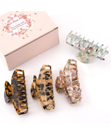 4 Pack Nonslip Large Fashion Hair Claw Clips - Strong Hold Accessories for Women & Girls - 3.7 inch Banana Hair Claws - Buy Online on SooperMarket.com