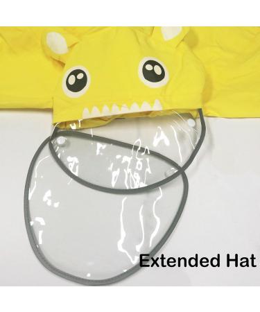 Fewlby Kids Puddle Suit Rain Suit Waterproof Hooded Raincoat L Size 4-5 Years Light Yellow - Buy Online on SooperMarket.com