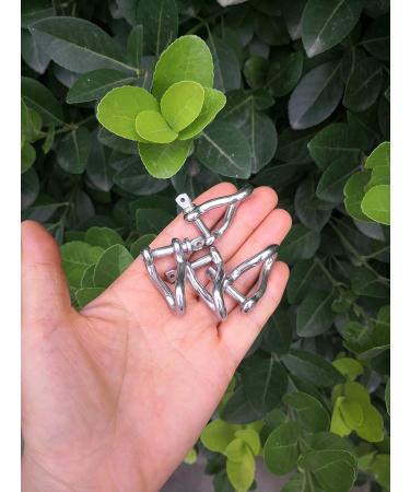 Stainless Steel 316 Mini Twist Shackle - 3/16 (5mm) - 4 Pcs | Marine Grade - Buy Online on SooperMarket.com