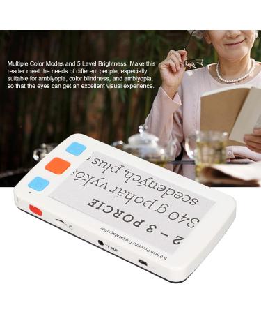 Portable Digital Magnifier Reading Aid | 5.0 Inch LCD Screen | Handheld Electronic Reading Aids 4X-32X Zoom | Memory Function | UK - Buy Online on SooperMarket.com