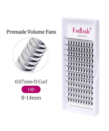 14D Russian Volume Eyelash Extensions D Curl 0.07mm 8-14mm Mix | Tuft Fans for Professional Use - Buy Online on SooperMarket.com