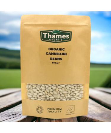 Organic Cannellini Beans 1kg - High Fibre High Protein No Additives No Preservatives Raw Vegan GMO-Free - Nutritious and Flavorful - Great for Soups Salads and Casseroles - Thames Organic - Buy Online on SooperMarket.com