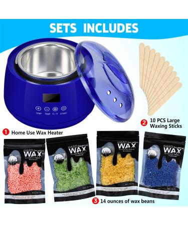 JDNgejunrong Painless Home Waxing Kit for Women - Professional Hair Removal for Face, Legs, Eyebrows, Brazilians & More in Blue - Buy Online on SooperMarket.com