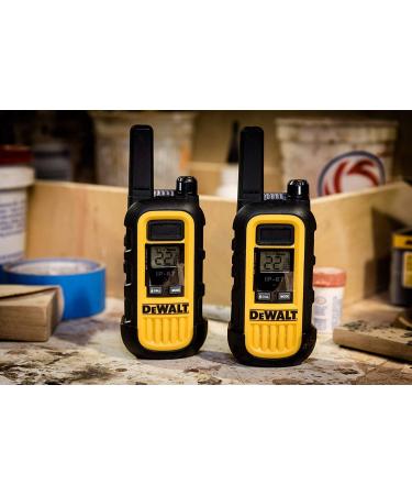 DEWALT DXFRS300 Heavy Duty Walkie Talkies - Waterproof, Shock Resistant, Long Range, Rechargeable Two-Way Radio (2 Pack) - Buy Online on SooperMarket.com