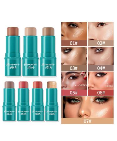 Vawolecy Contour Stick - Long-Lasting Cream Blush & Highlighter Bronzer Pen | Smooth Facial Illuminator (04# Shadow 1 Piece) - Buy Online on SooperMarket.com